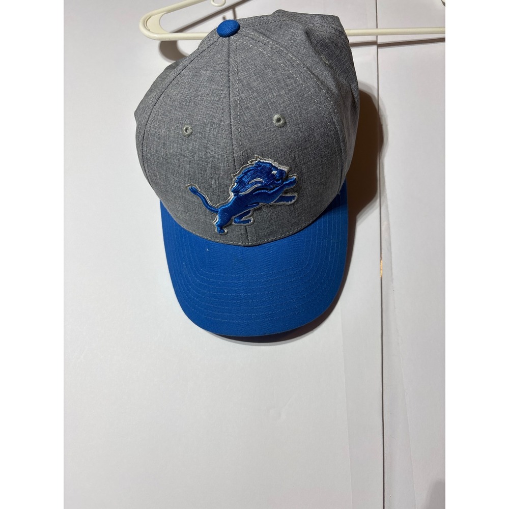 Detroit Lions NFL Gray Blue Flex Fit Baseball Cap Hat Men‎ one size fits all